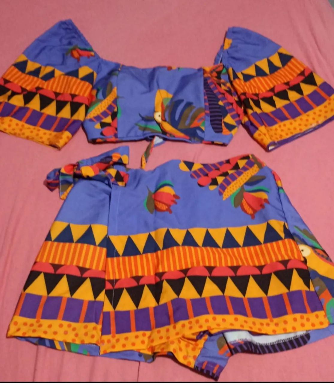 Conjunto short/saia e Cropped - Foto 3