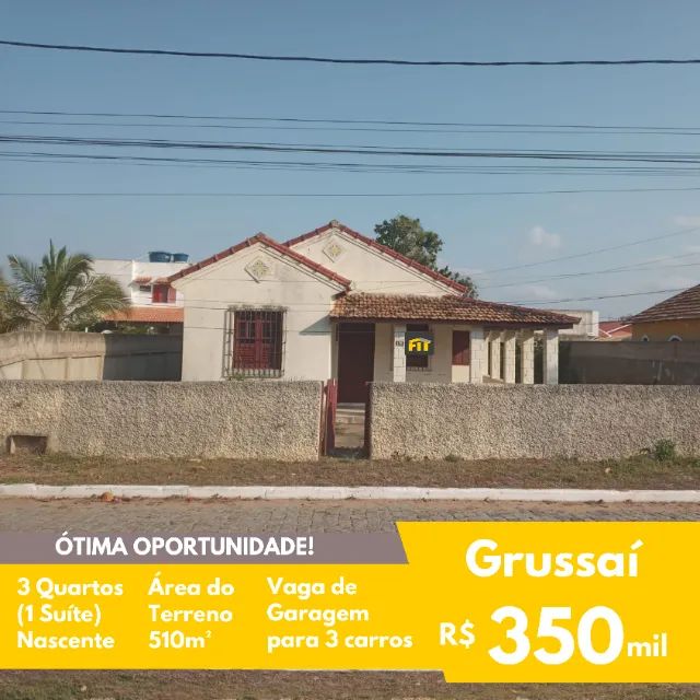 FIT - Casa Linear - Grussaí - Nascente - 3 Quartos (1 suíte)