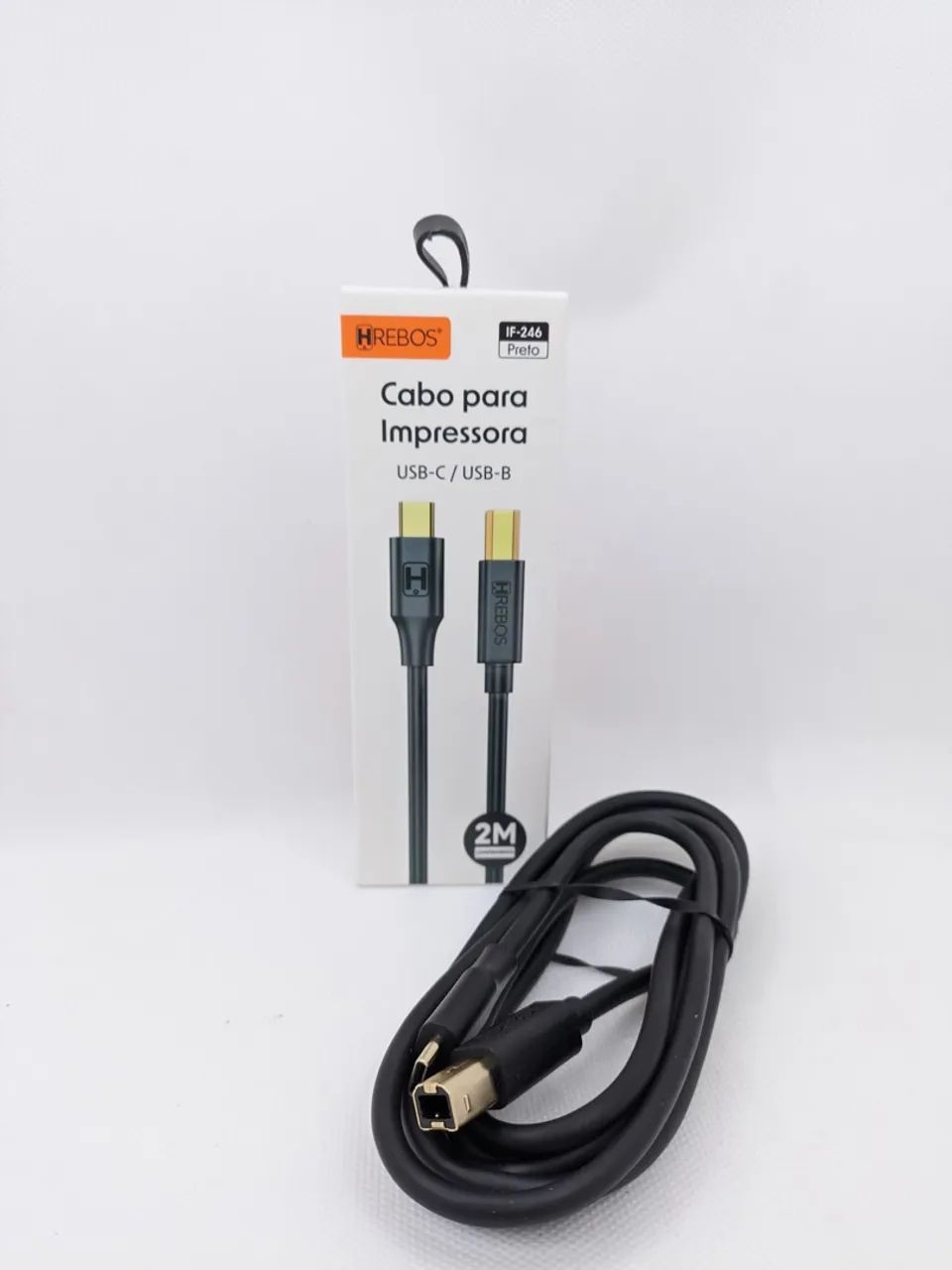 Cabo impressora tipo C USB-B Hrebos 