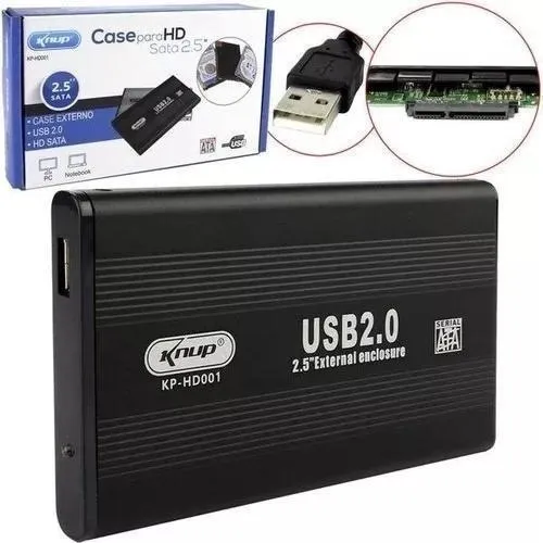 Case de Gaveta Usb 2.0 Hd 2.5 Sata Externo