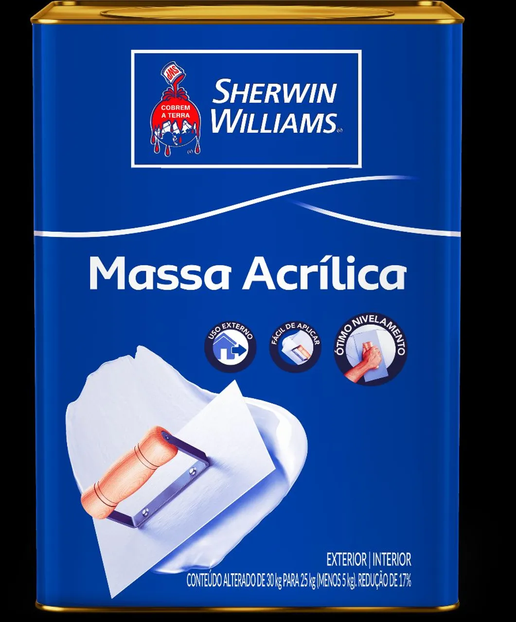 Massa Acrílica Sherwin Williams 25kg - Ótimo Nivelamento