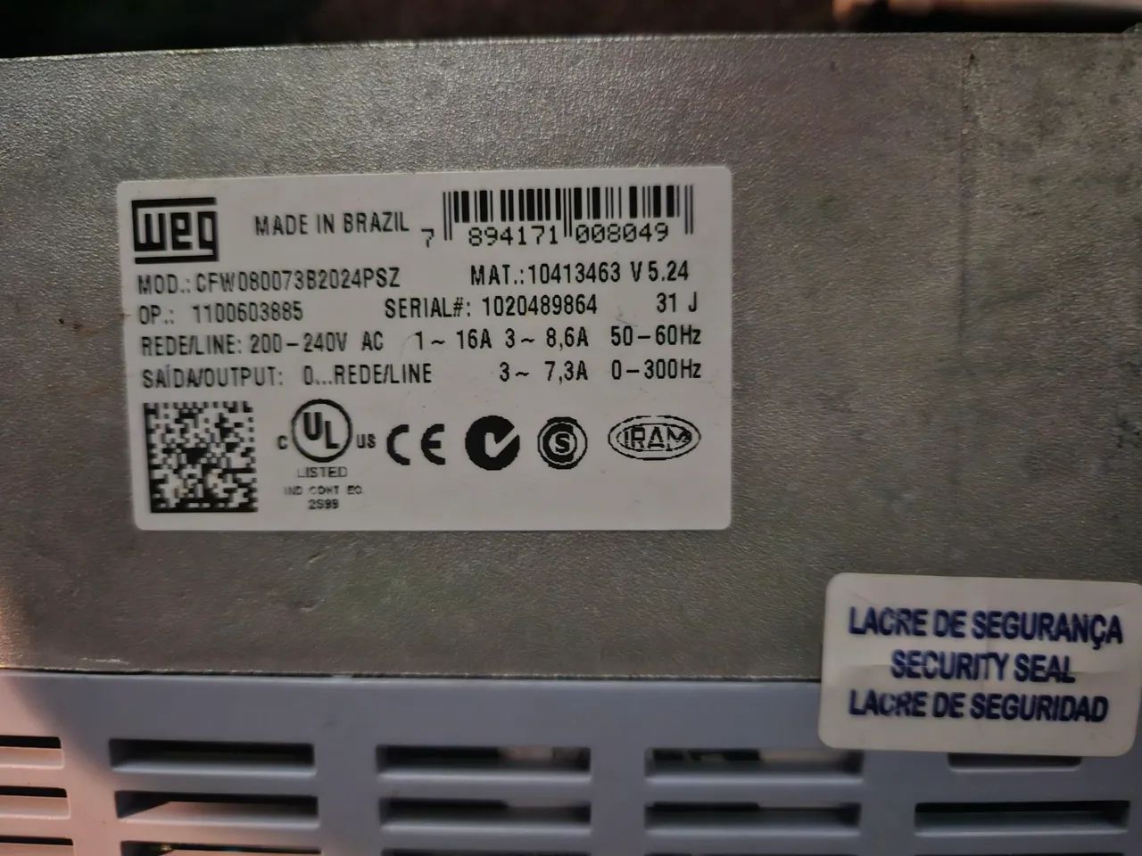Inversor de frequência Weg CFW 08 - Foto 2