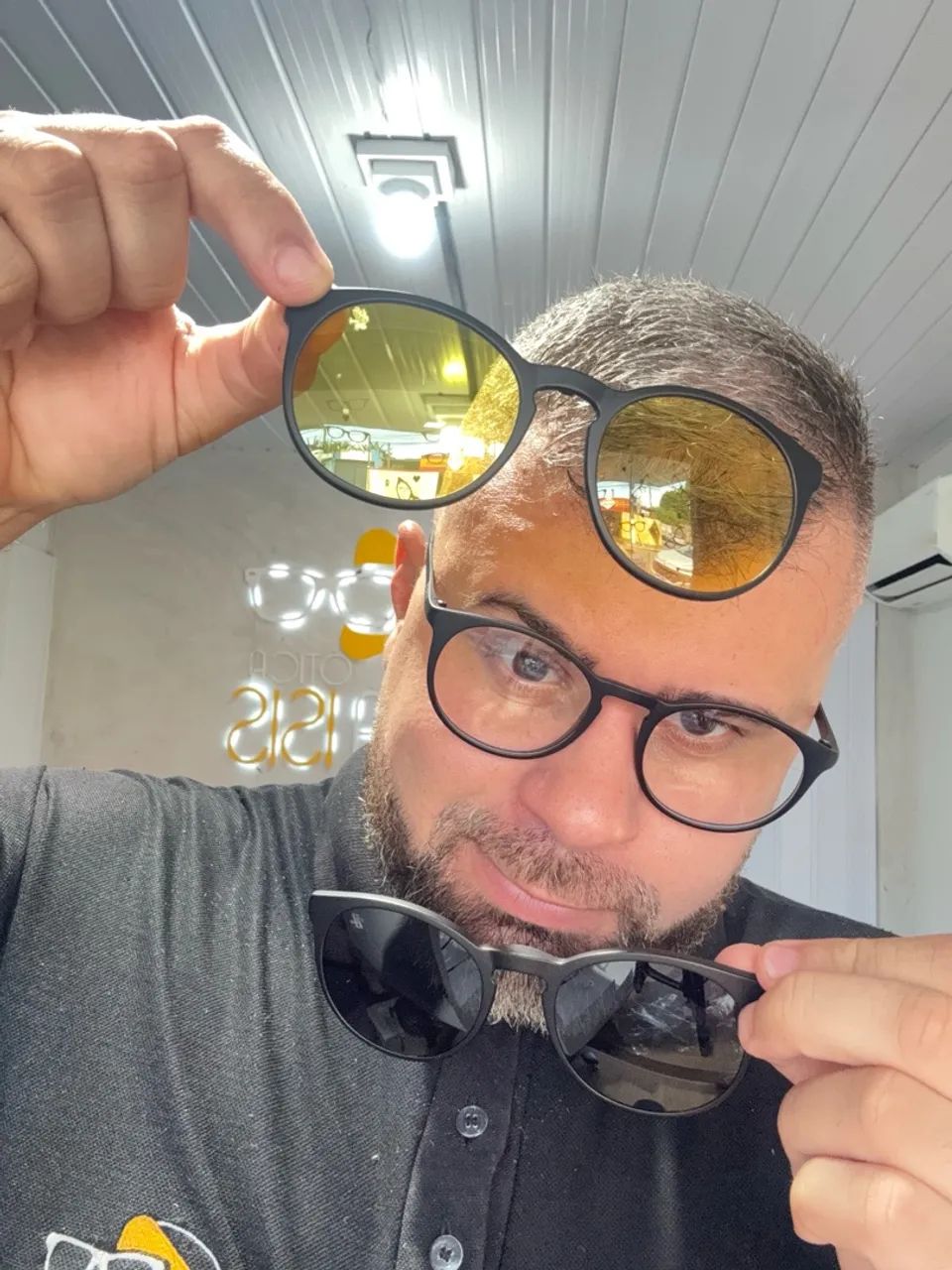 Óculos de Clipon redondo - Estilo e Proteção - Foto 3