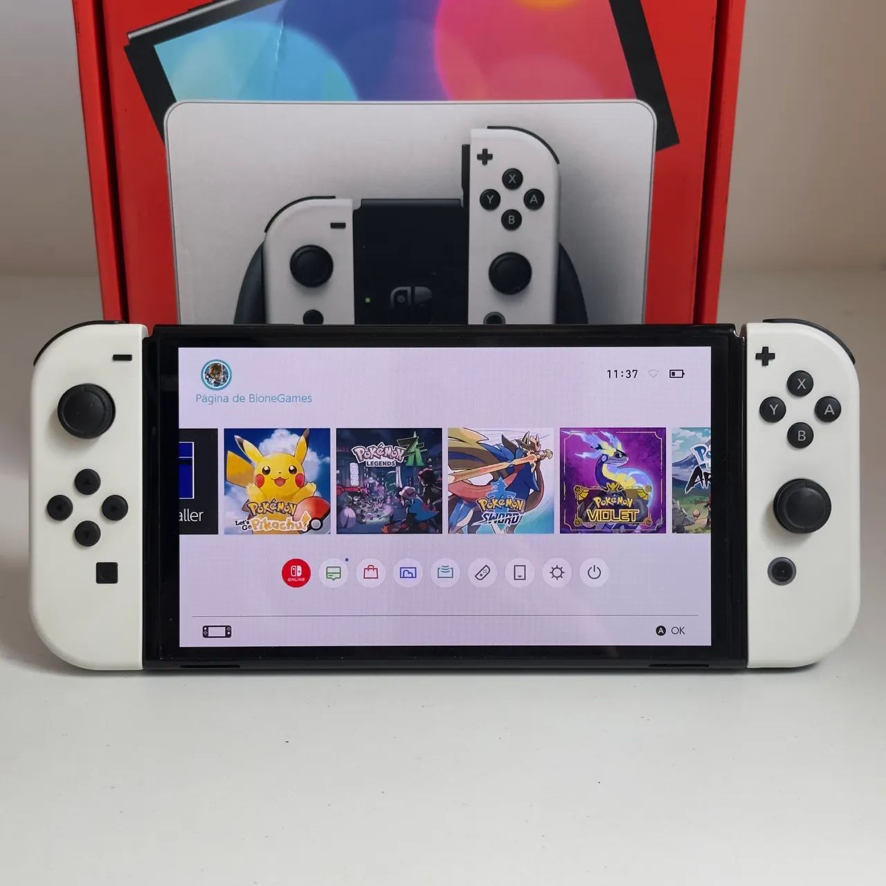 Nintendo Switch Oled Desbloqueado 128gb Usado - Foto 2
