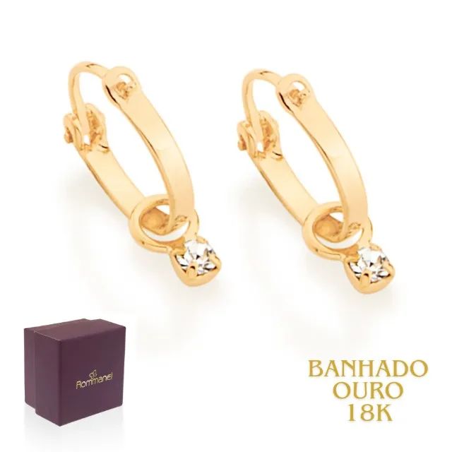 Brinco de argola com pingente
