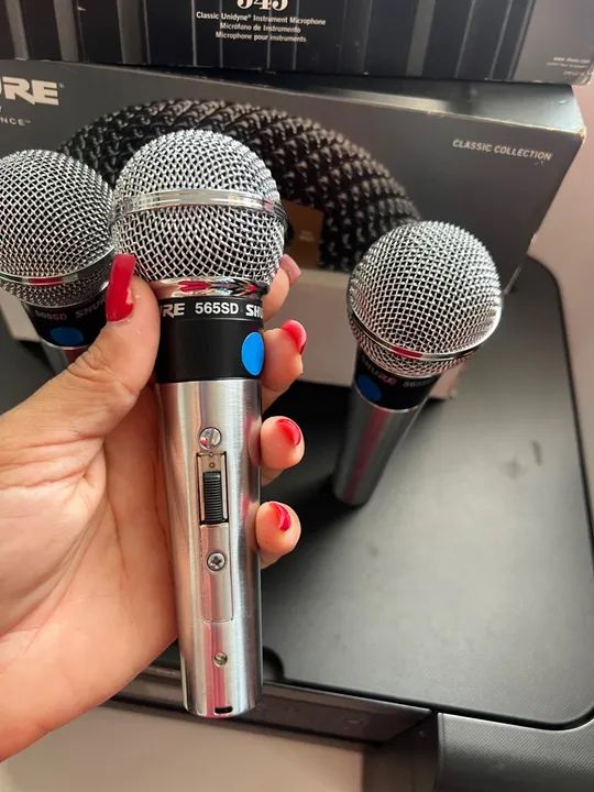 3 Microfones Shure 565SD - Novos - Foto 2