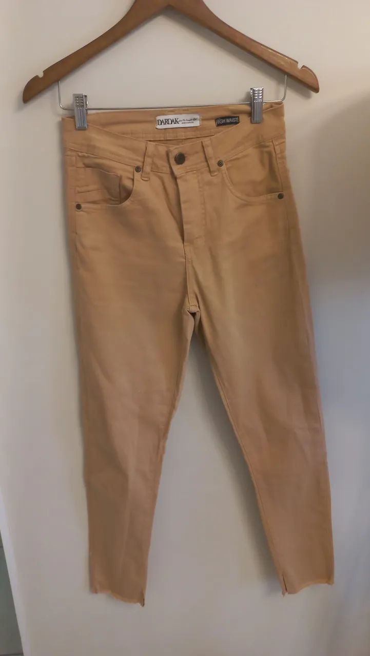 Calça Sarja Bege - Tamanho 38 - Foto 2