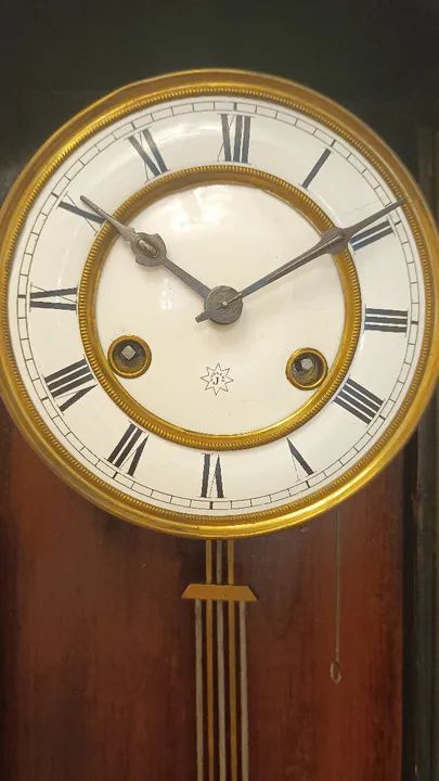 Antigo e Refinado Relógio de Parede Junghans. Ano Aproximado: 1880 - Foto 5