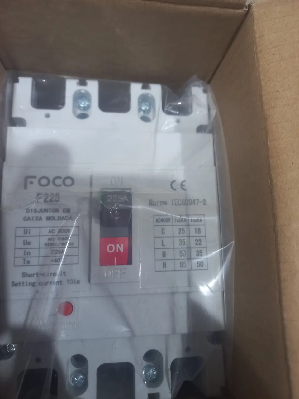 Disjuntor FOCO 225A - Novo