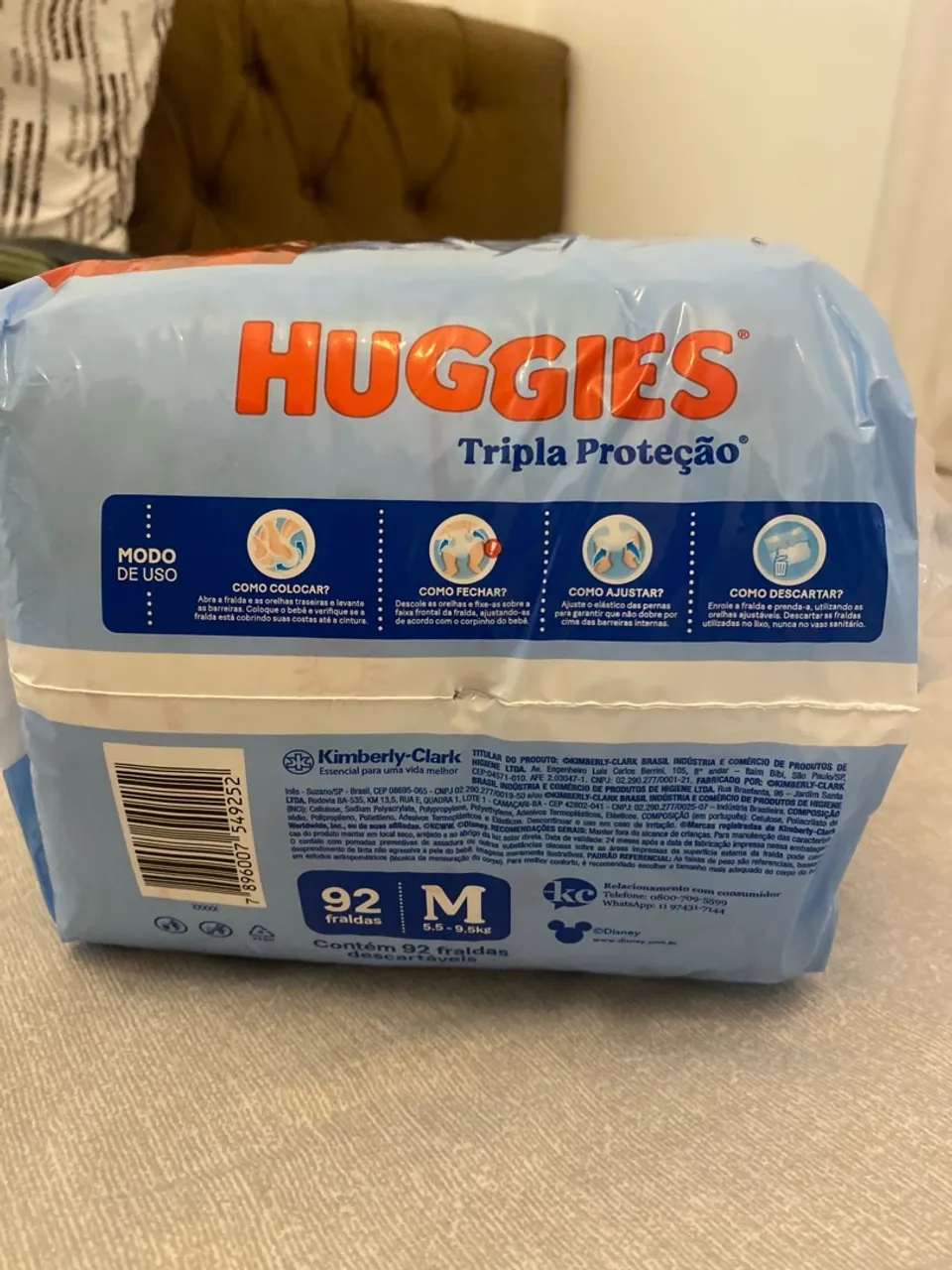 Fraldas Huggies Tripla Proteção - Tamanho M