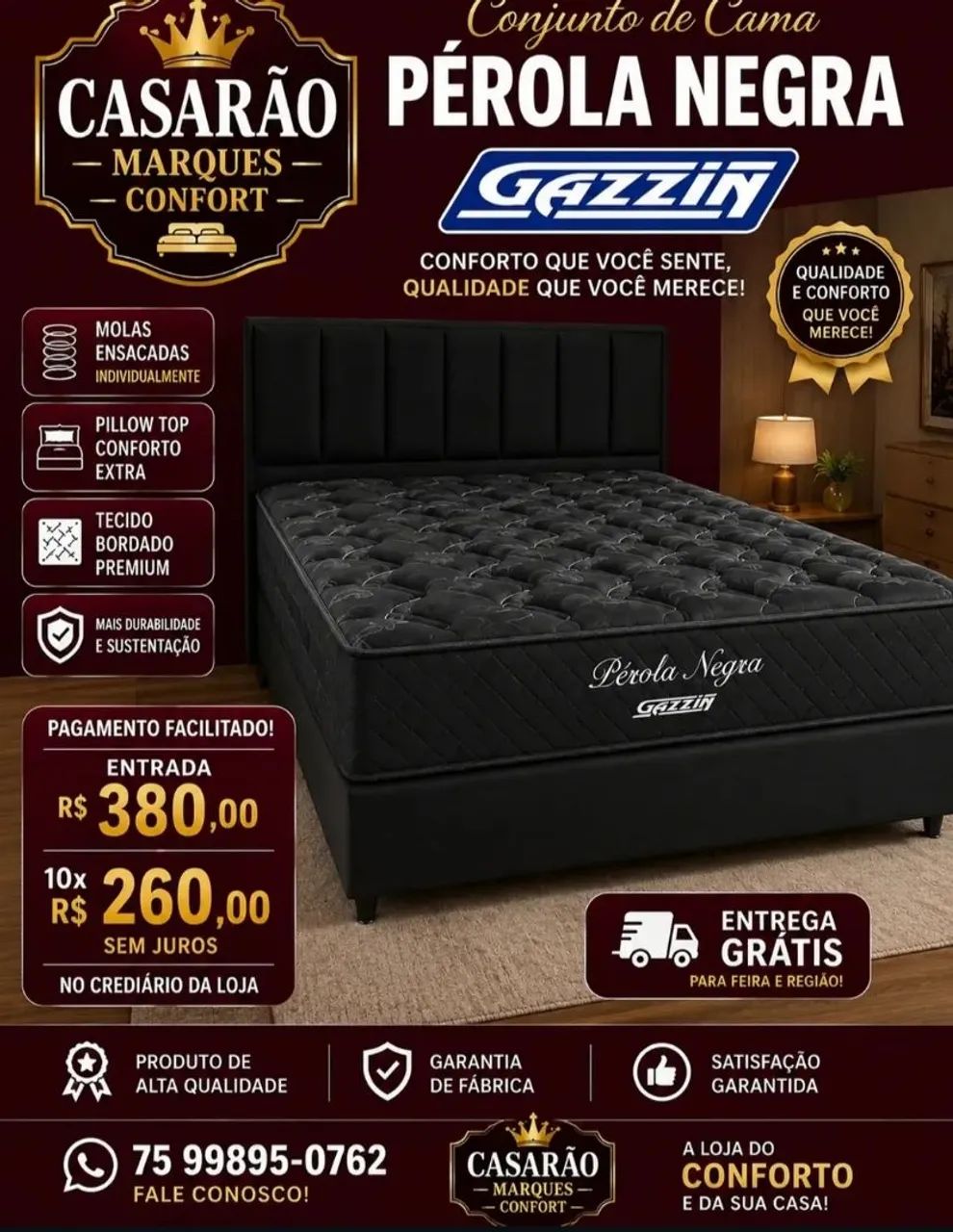 Conjunto de de cama Pérola Negra