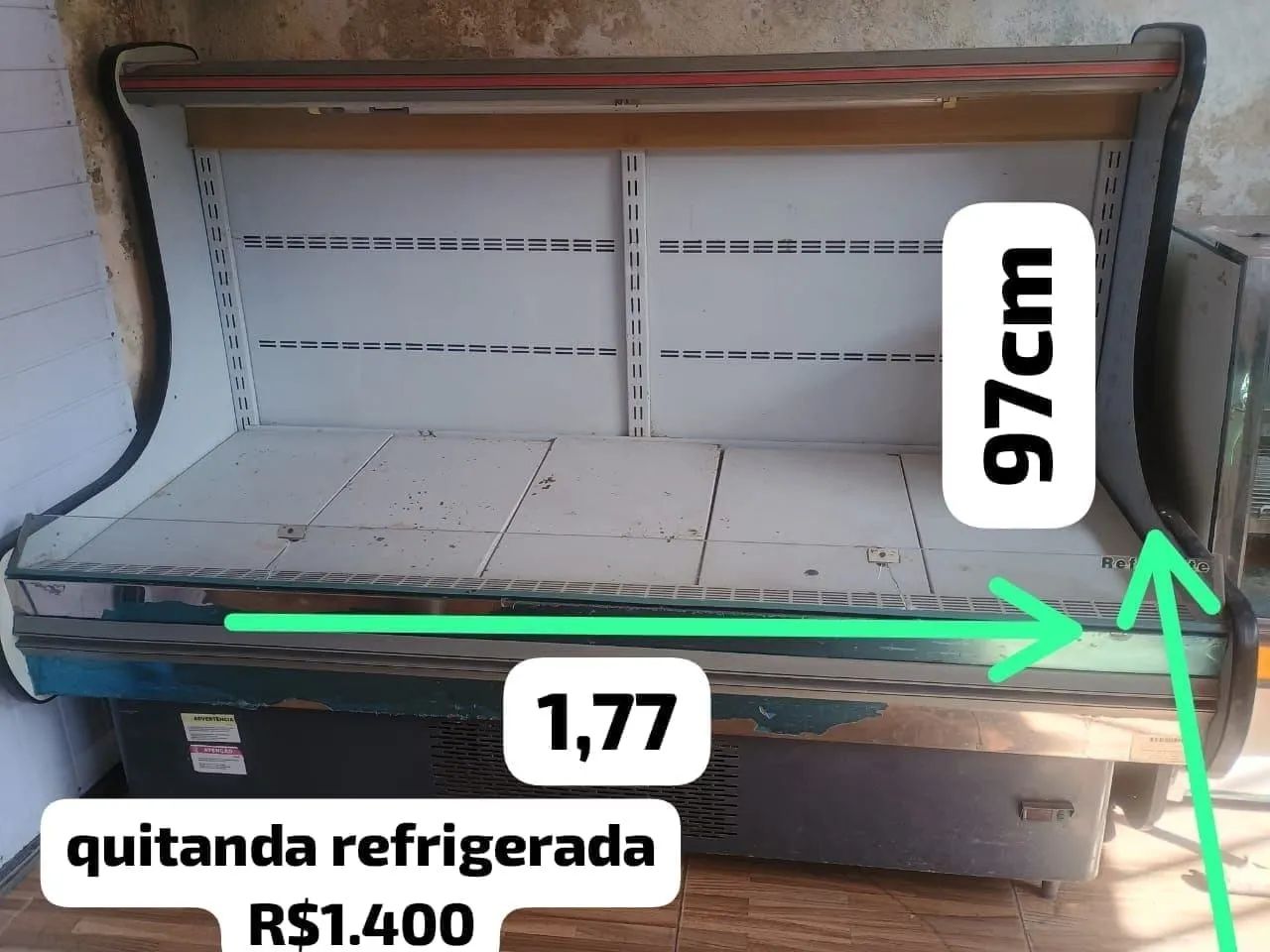 Expositor refrigerado aberto 