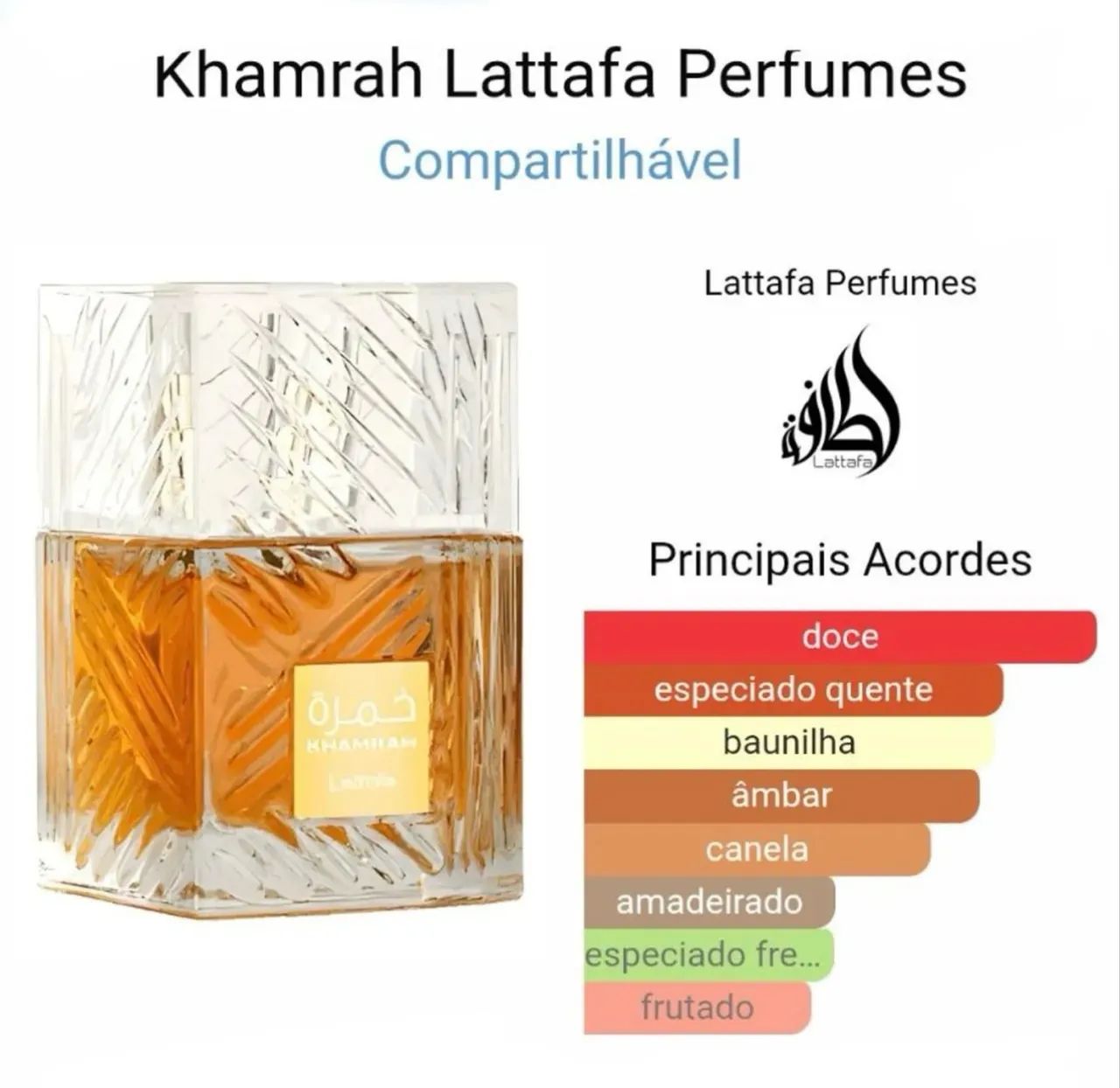 ? Khamrah Lattafa 100ml - Perfume Árabe Original | Alta Fixação - Foto 4