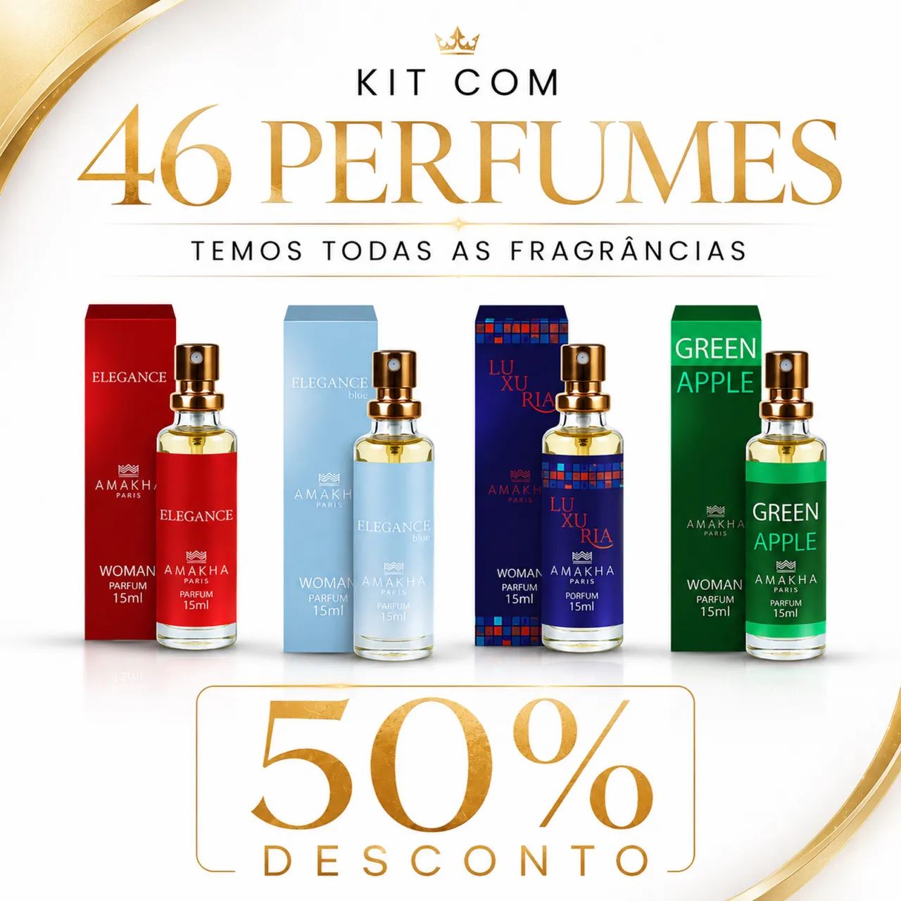 KIT 46 PERFUMES IMPORTADOS AMAKHA PARIS