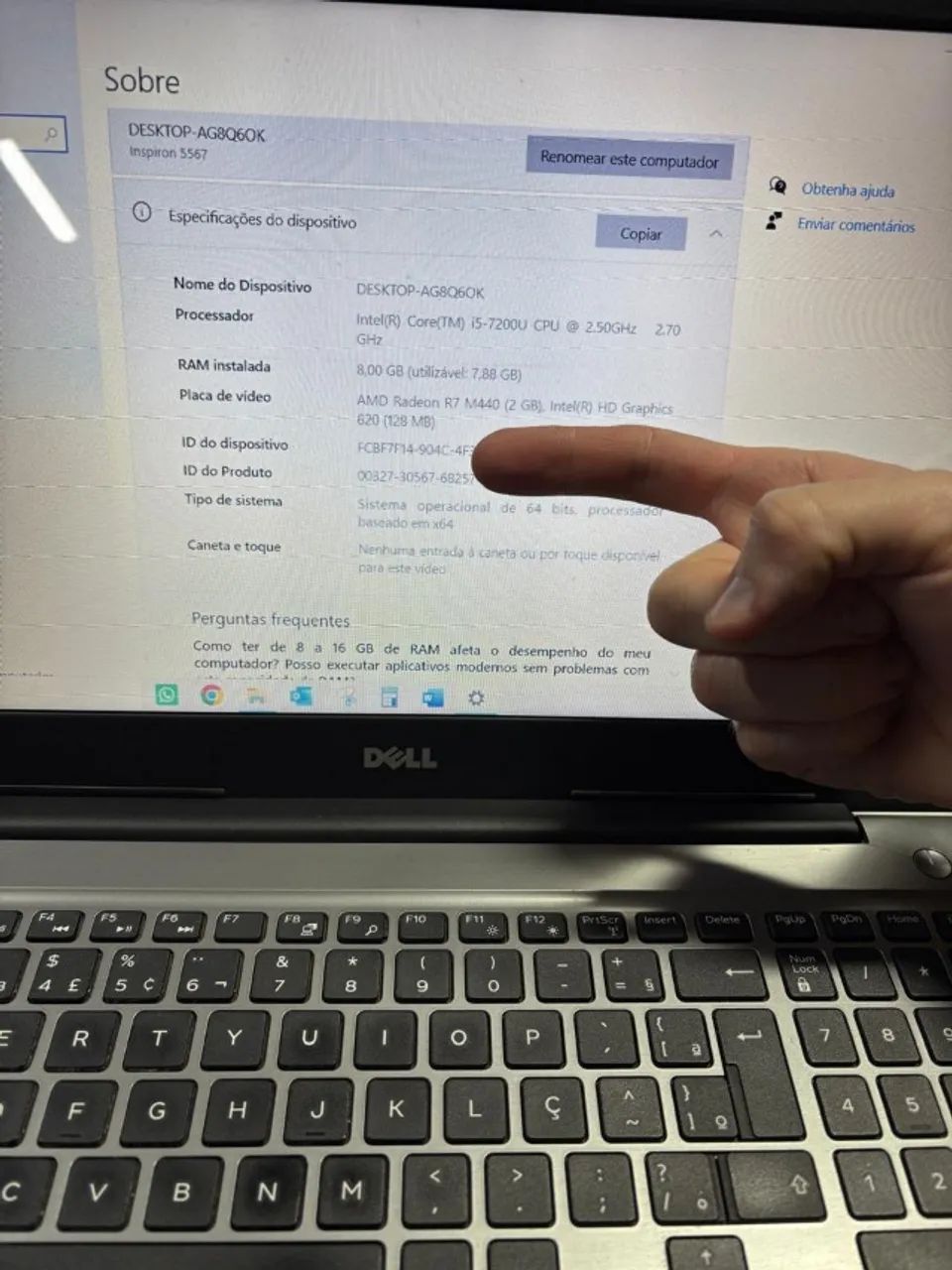 Notebook Dell Inspiron 5567 i5-7200U 8Gb - Foto 2