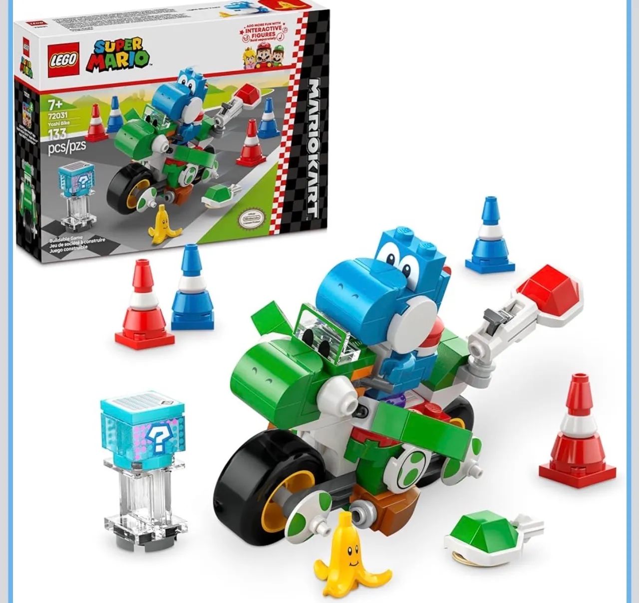 Lego Super Mario Moto De Yoshi Azul Claro (72031) - Foto 2