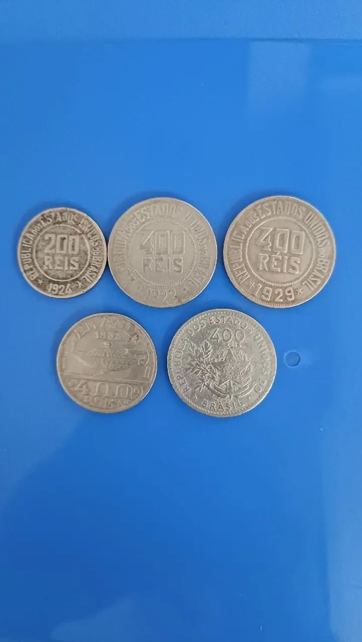 Lote 5 Moedas Antigas Brasil -Reis (1922a1938) - Foto 2