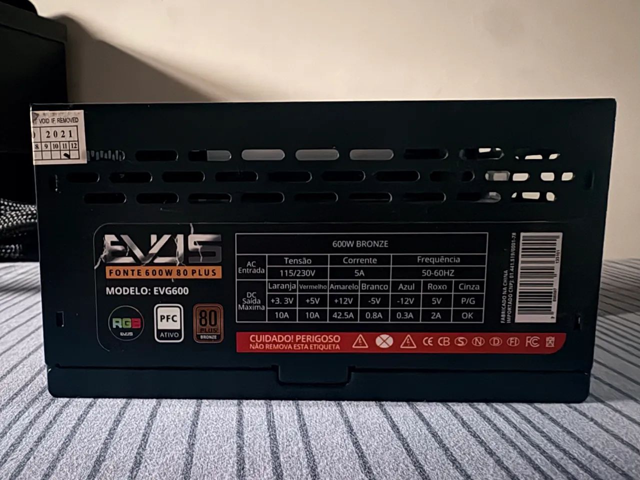 Fonte EVUS 600w Bronze 80 plus - Foto 3