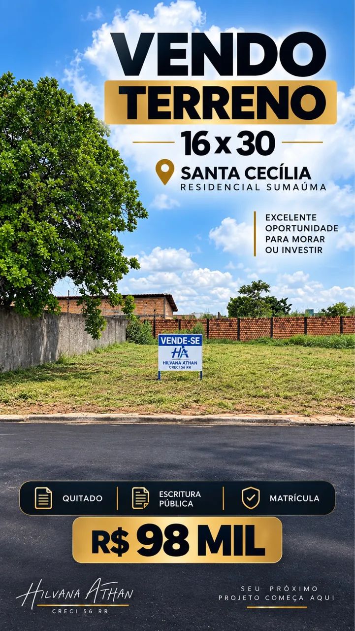TERRENOS NO CABURAÍ E SANTA CECÍLIA QUITADO 