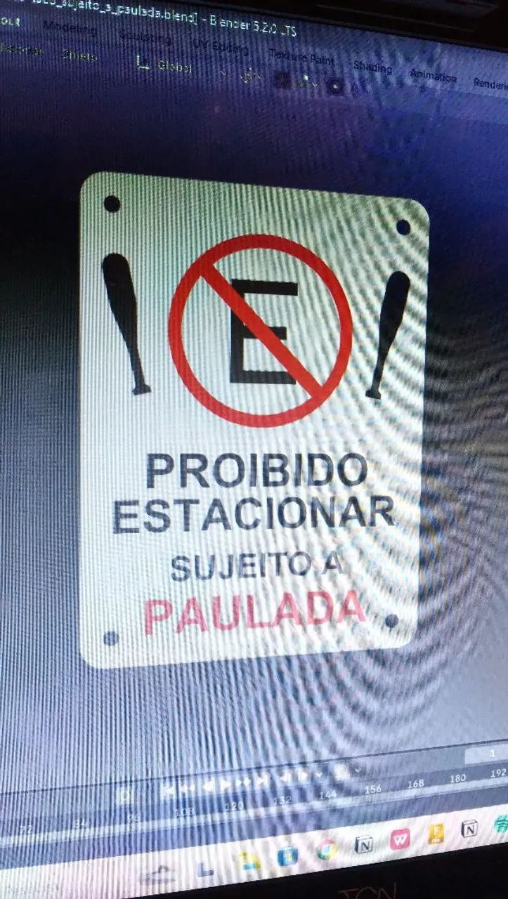 Placa engraçada Proibido Estacionar 