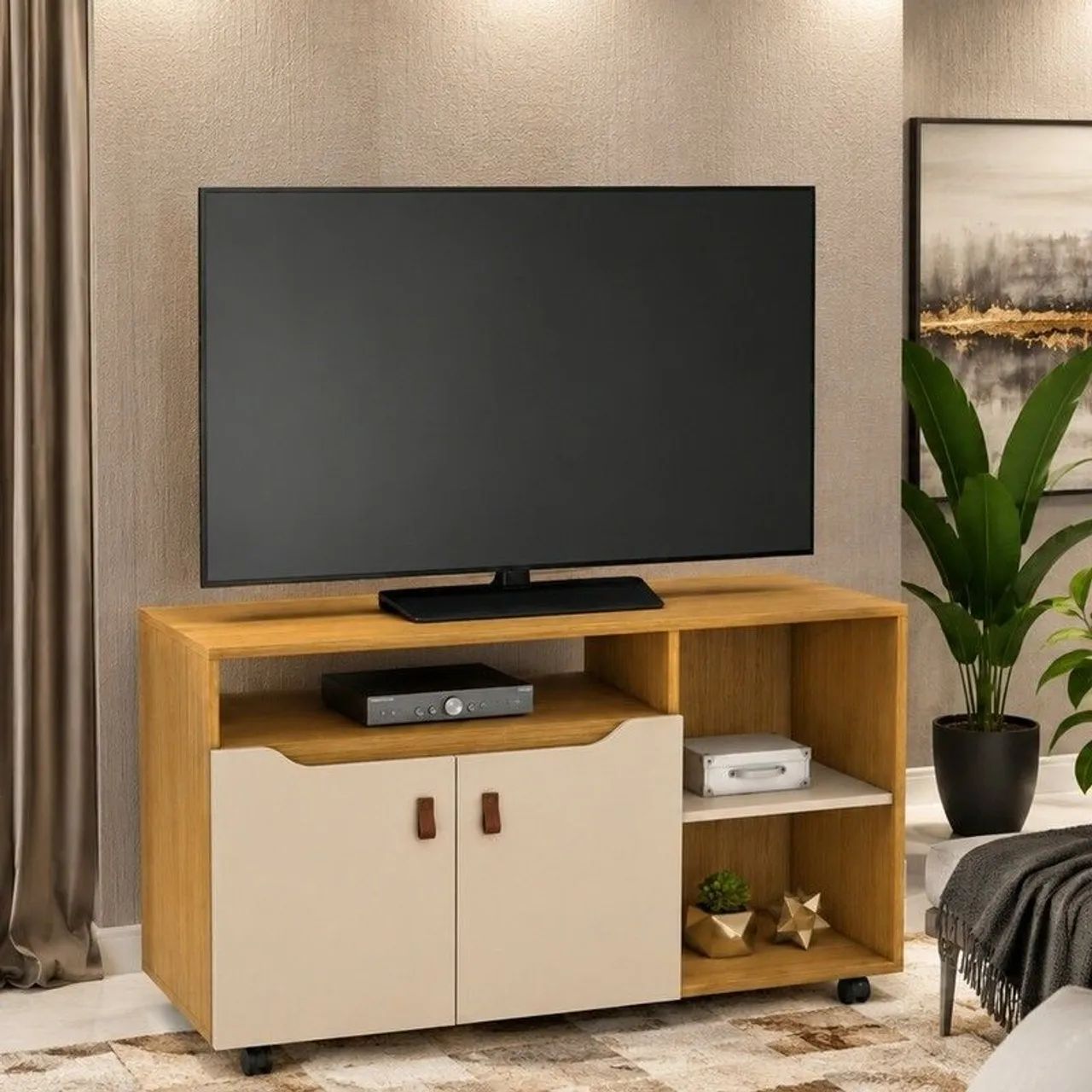 Rack 1.21m com 2 portas e rodinhas ? - Foto 2