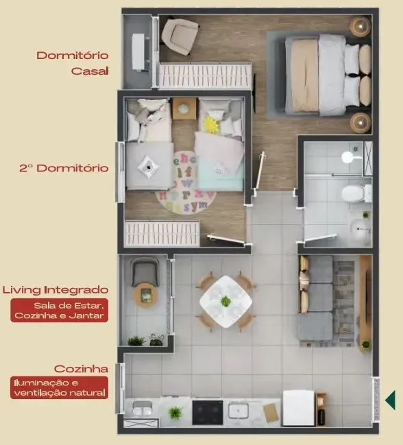 PLANTA 43m²