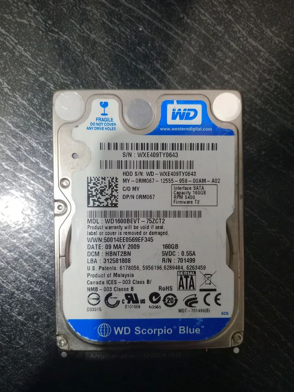 HDD 160GB - WD