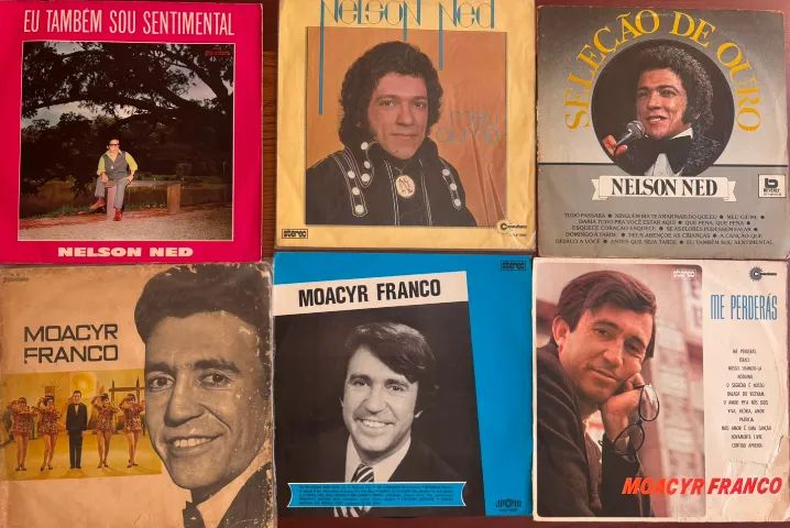 Lote 6 Discos de Vinil Moacyr Franco e Nelson Ned