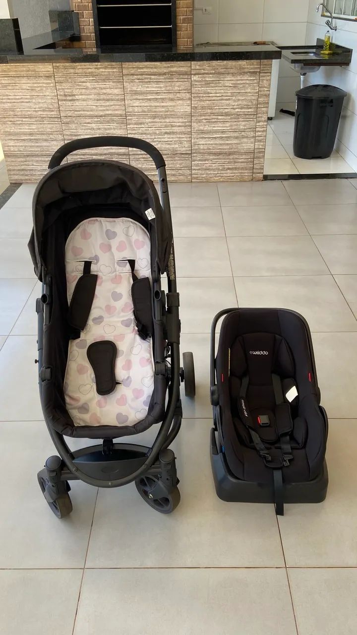 Carrinho de bebê + bebê conforto com base - Foto 3