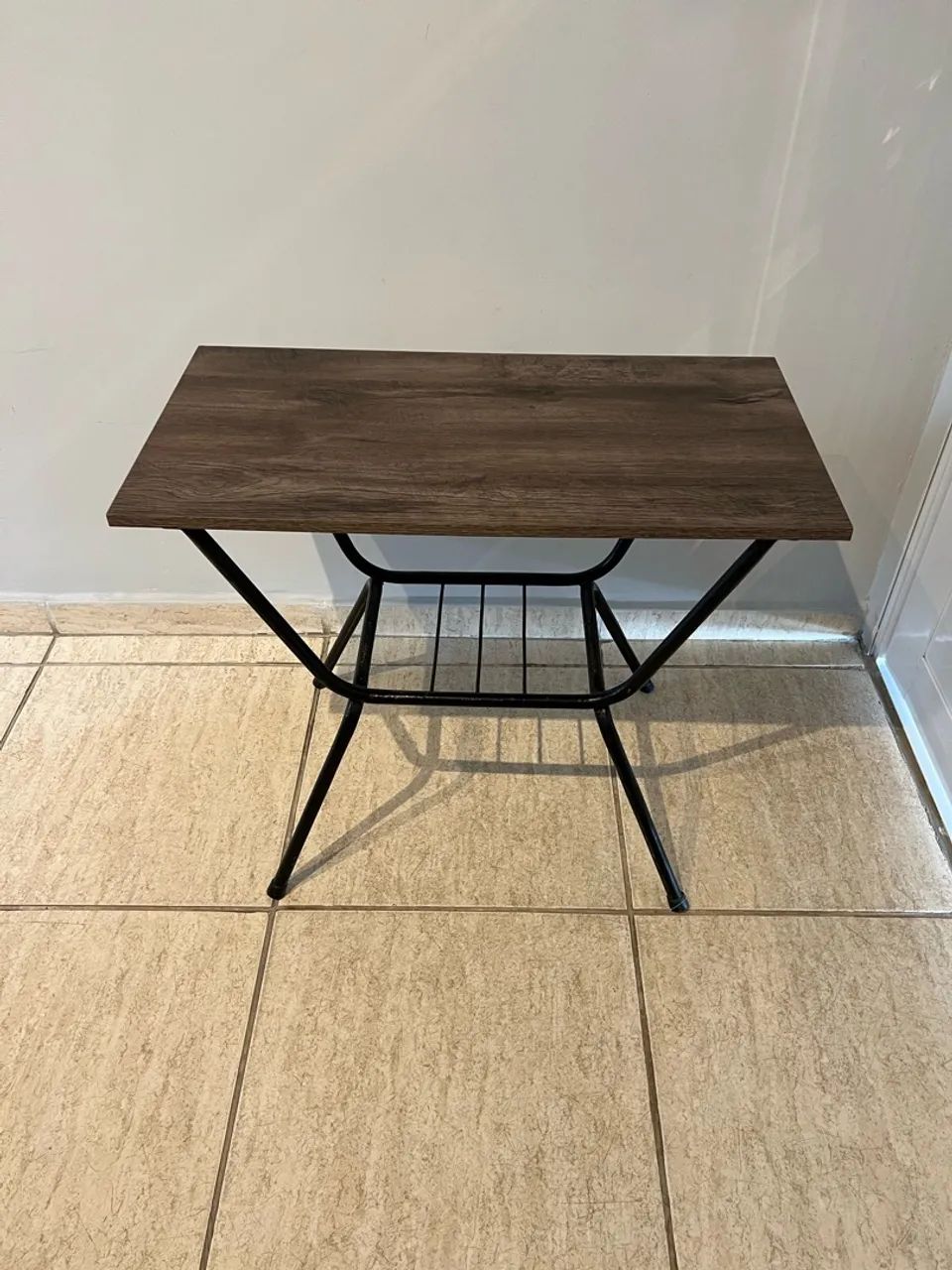 Mesa de Ferro com Madeira - Vintage - Foto 5