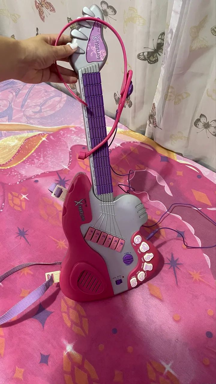 Guitarra + fone com microfone da Xuxa  - Foto 2