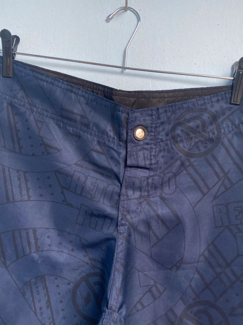 Bermuda Masculina Azul Escura Estampada, Tam 38 (Nova) - Foto 2