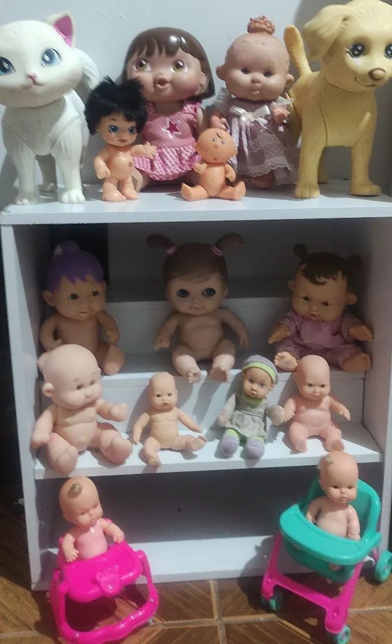 Coleção de bonecas antiga e gata e cão  - Foto 4