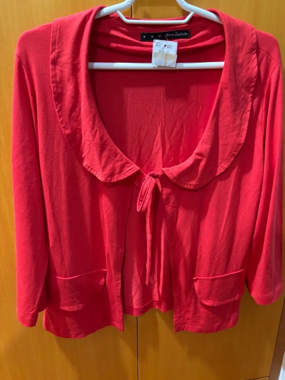 Casaquinho vermelho de malha  - Foto 2