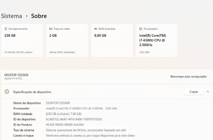Notebook Acer Aspire F5-573G - Core i7 | SSD | NVIDIA GeForce 940MX | Full HD - Foto 5