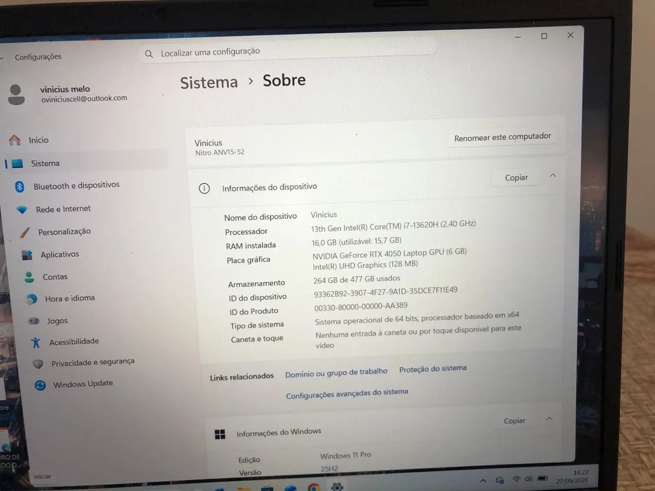 Notebook Nitro v15 - Foto 5