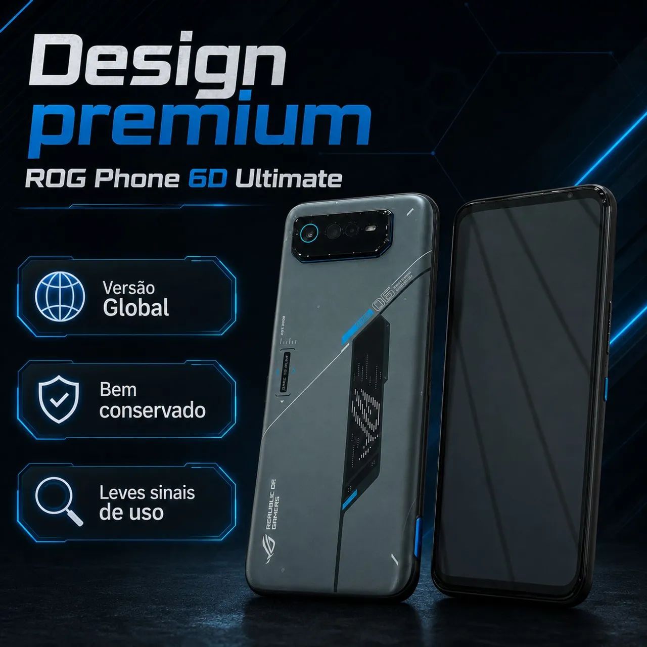 ASUS ROG Phone 6D Ultimate Global 12GB RAM 256GB 5G - Foto 2
