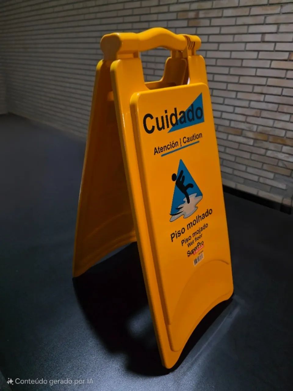 PLACA SINALIZAÇÃO PLAST PISO MOLHADO BETTANIN SUPER PRÓ - Foto 3