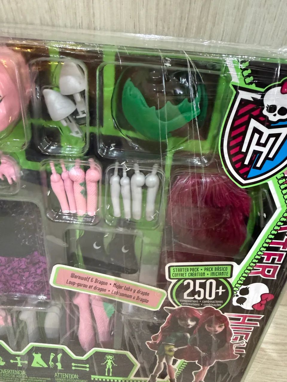 Pack Monster High Create a Monster (CAM) Lobisomem e Dragão - Foto 4