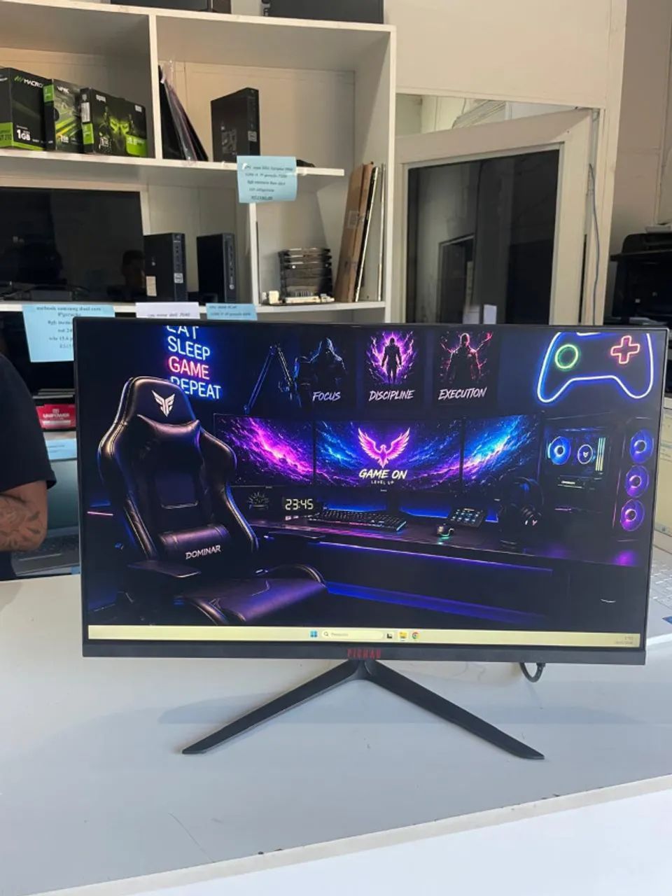Monitor Gamer 24 polegadas pichau led 75hz/full hd/ HDMI/VGA/ com garantia e nf - Foto 5
