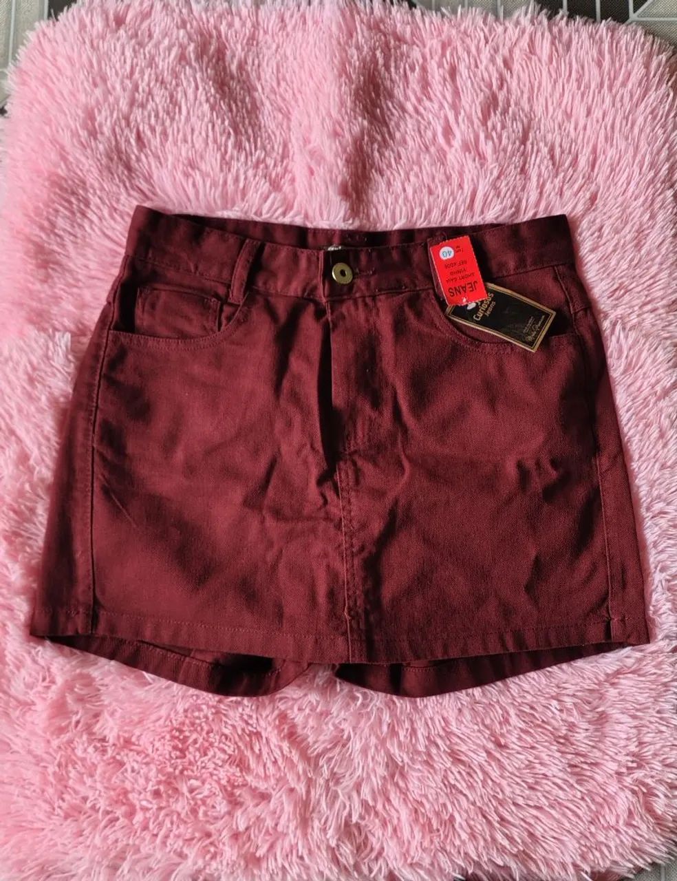 Short saia vinho - Foto 3