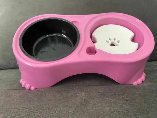 Comedouro para cães - super novo - cor Rosa - Foto 4