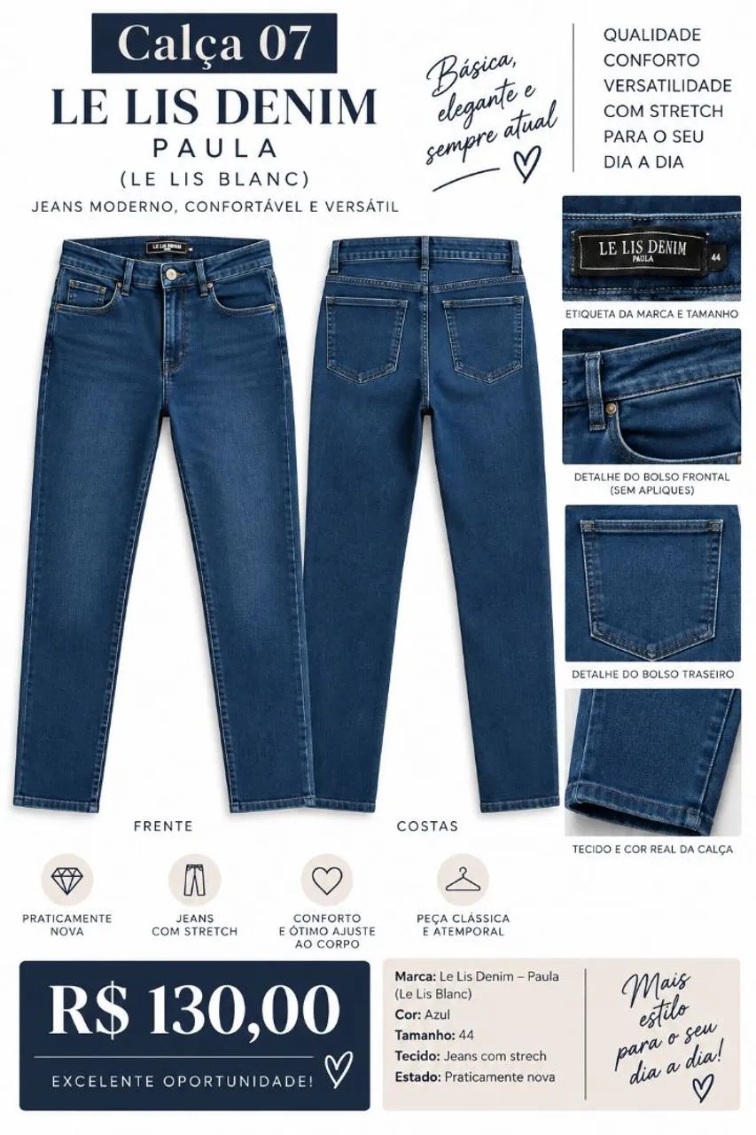 CALÇA Le Lis Blanc ORIGINAL 