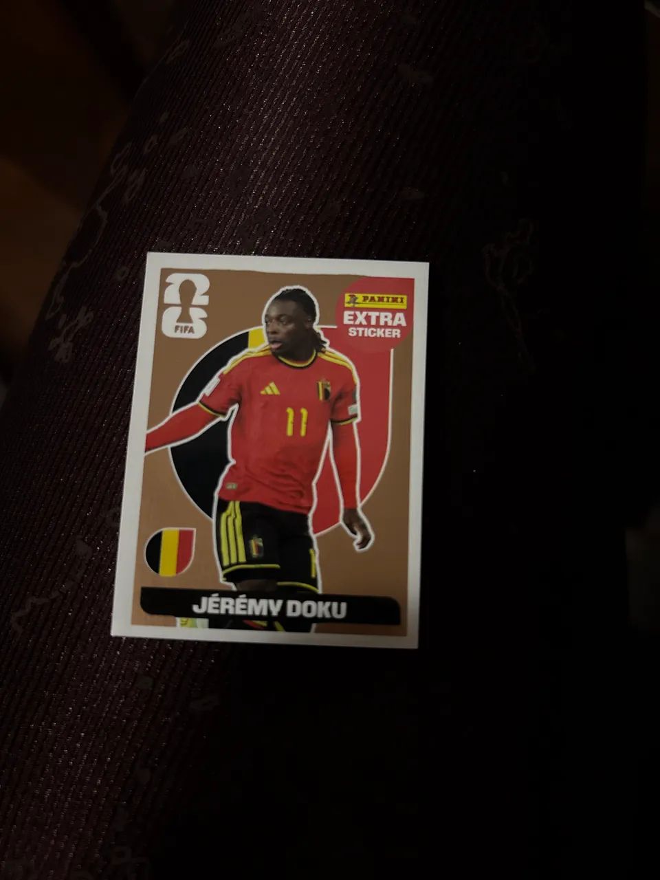 Jeremy Doku Belgium Bronze Sticker