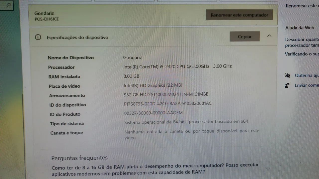 Computador 8 GB de memória  - Foto 3