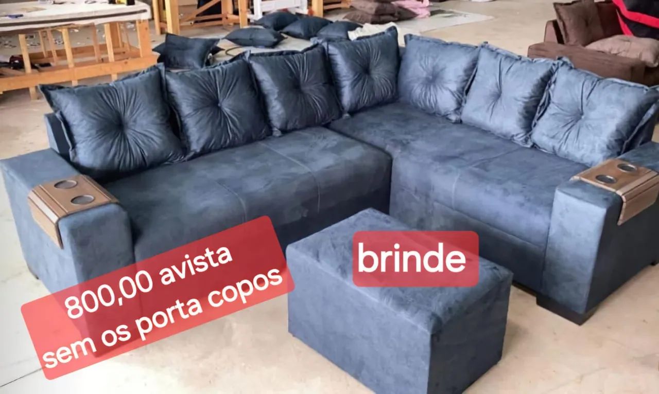 SOFÁ SOFÁ SOFÁ SOFÁ SOFÁ SOFÁ SOFÁ SOFÁ  NOVO APARTI DE 700,00 AVISTA E PUFF DE BRINDE  - Foto 2