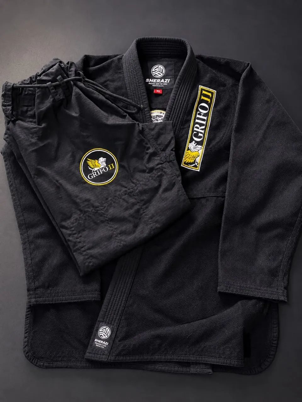 Kimono Jiu-Jitsu Sherazi Preto - A4 e A1