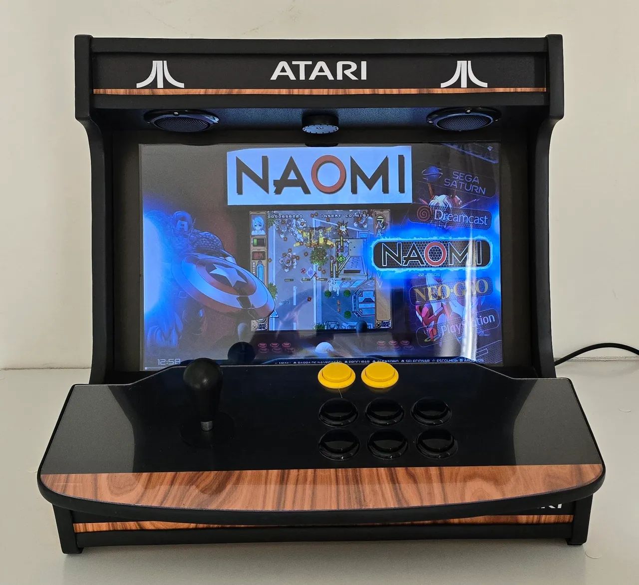Fliperama portátil ATARI 15 polegadas multi sistemas pronto pra jogar - Foto 2