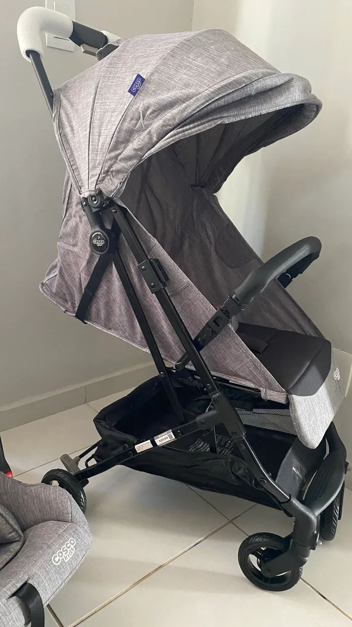 Carrinho de bebê com bebê conforto  - Foto 5