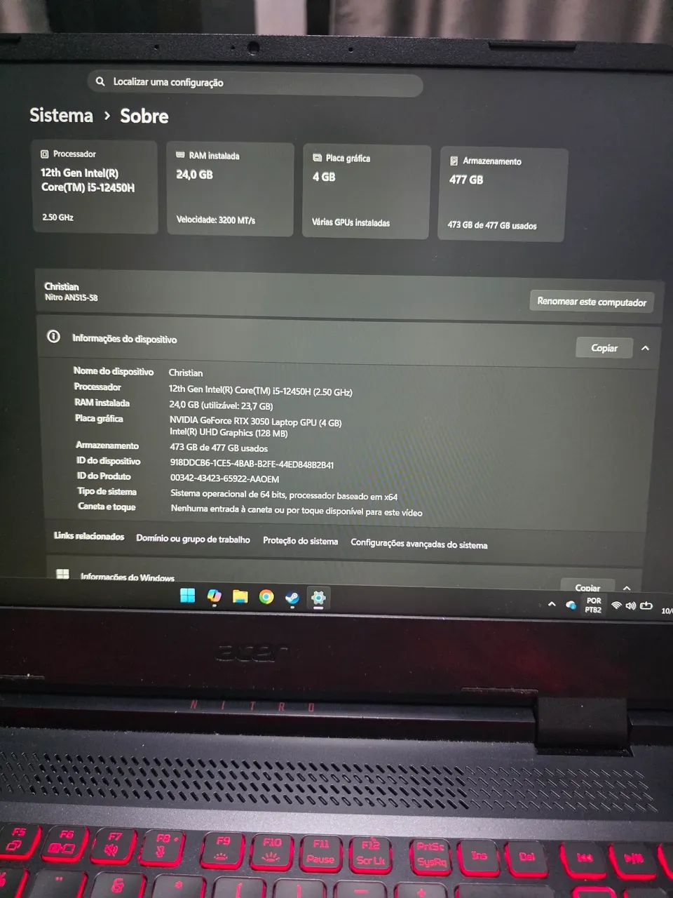 Acer Nitro 5 AN515-58 - Foto 2